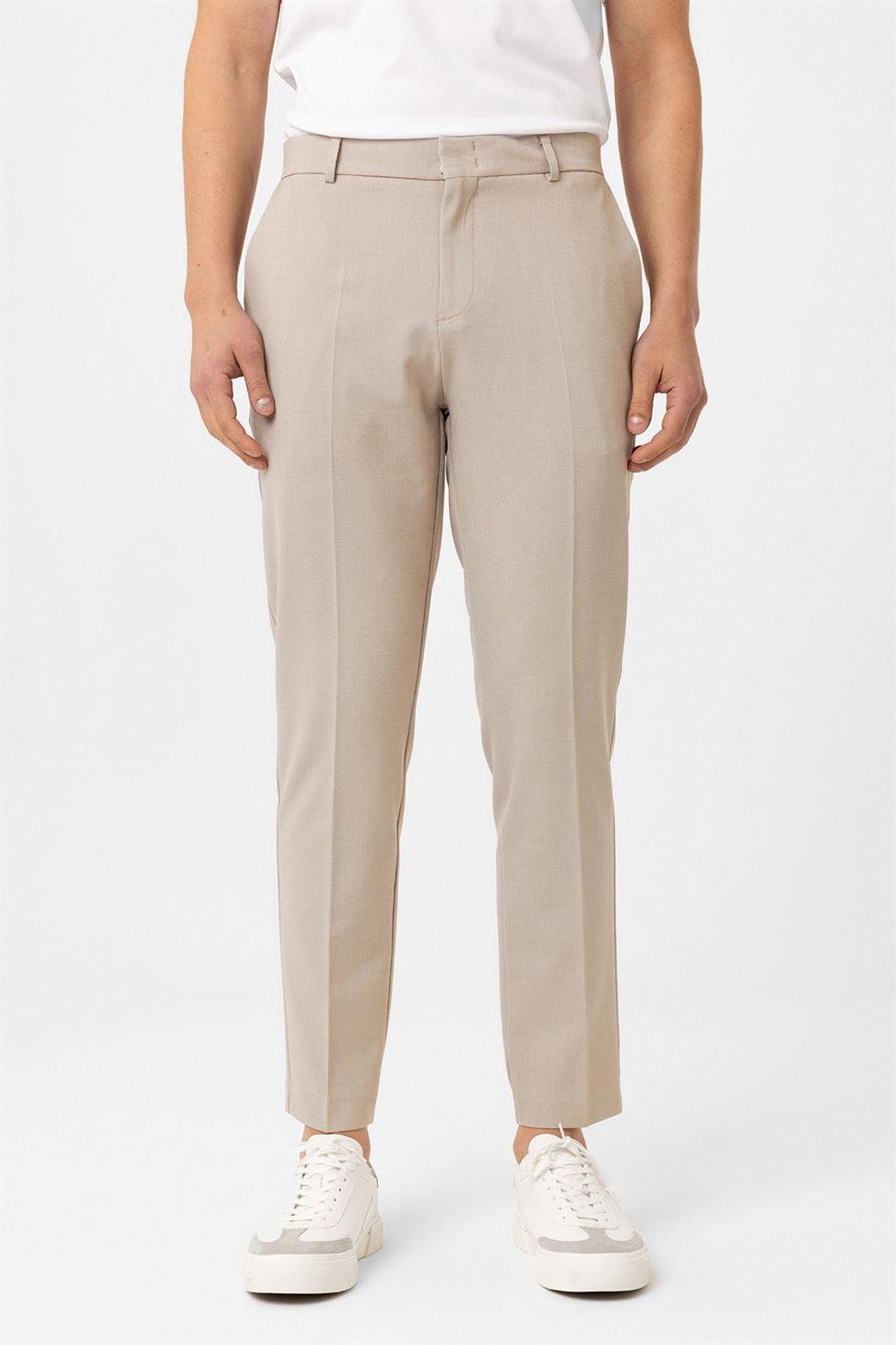 Antioch Bej Slim Fit Comfort Erkek Pantolon