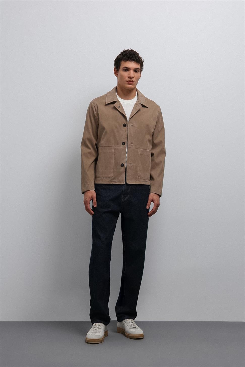 Antioch Bej Süet Erkek Klasik Ceket