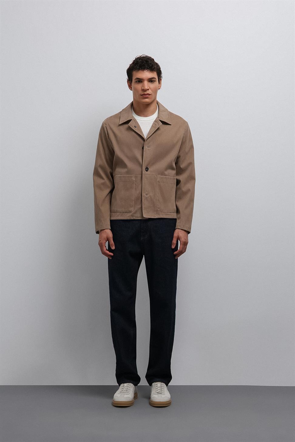 Antioch Bej Süet Erkek Klasik Ceket