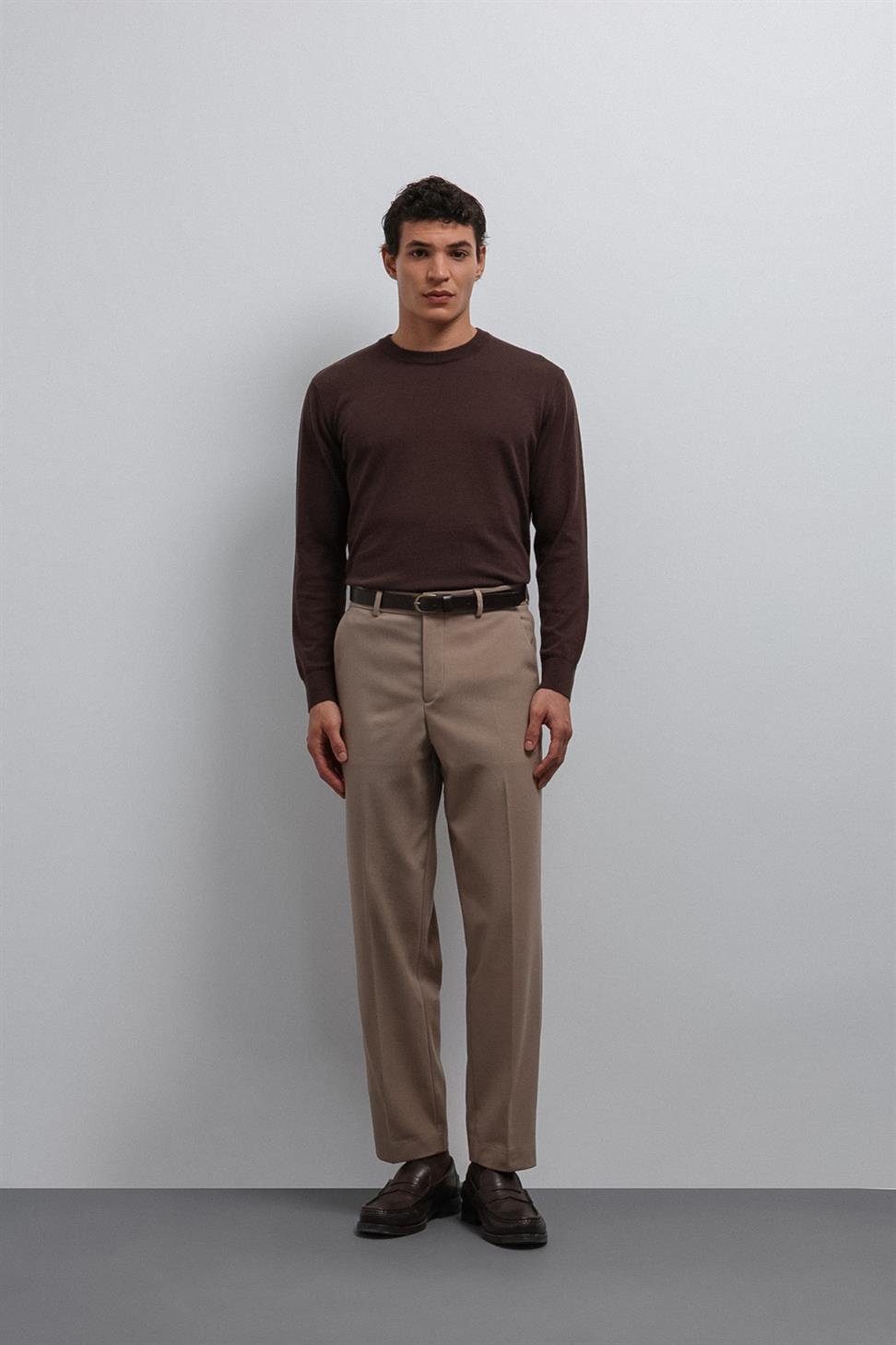 Antioch Bej Tapered Fit Erkek Pantolon