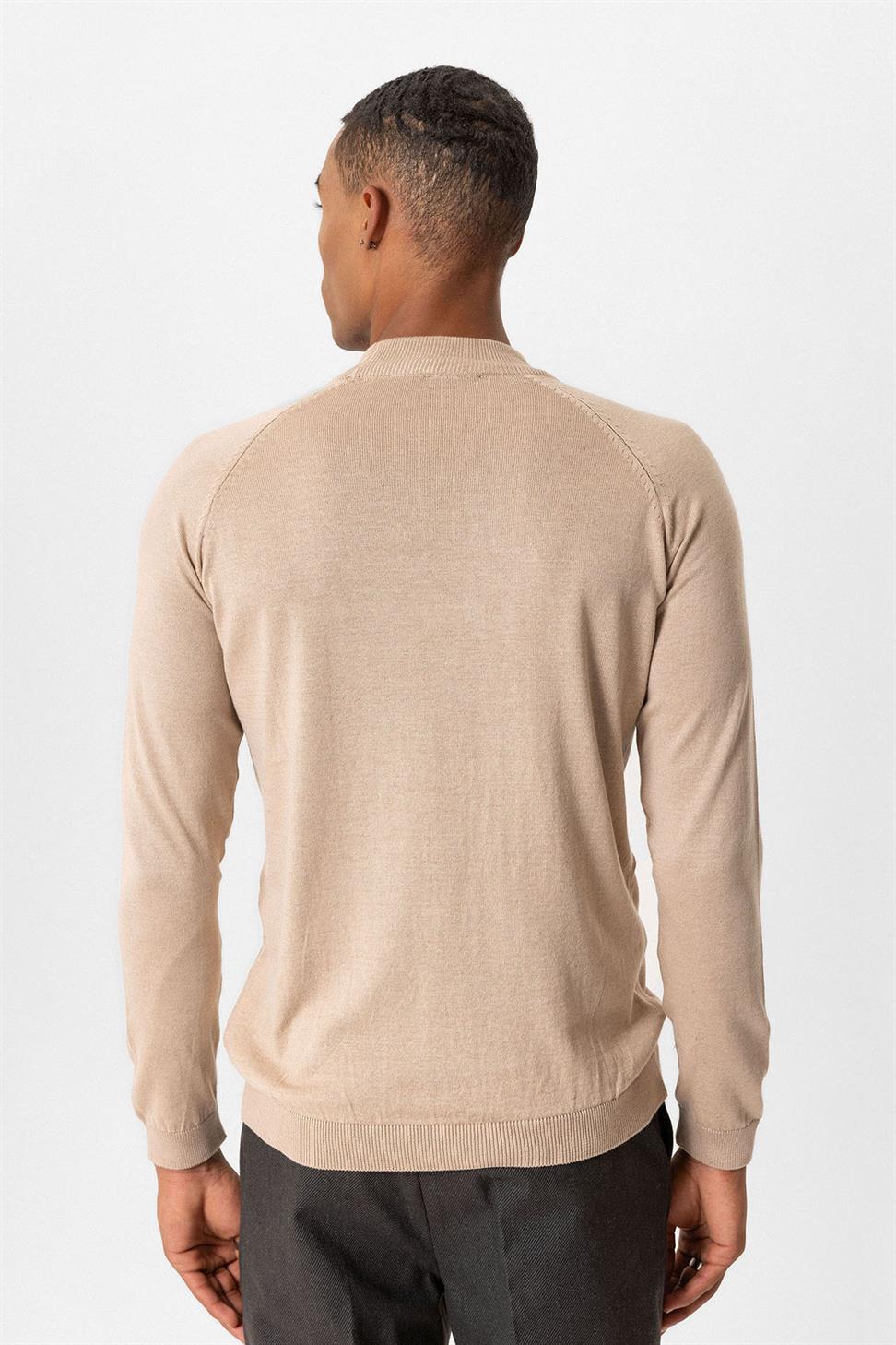 Antioch Bej Yarım Boğazlı Erkek Triko