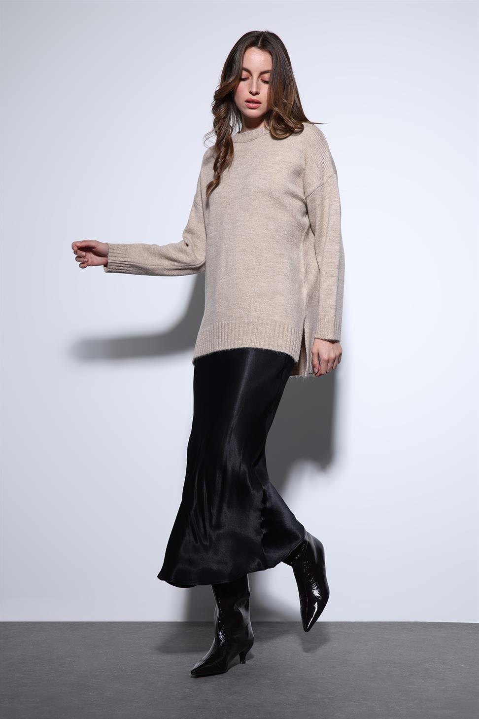 Antioch Bej Yırtmaç Detaylı Kadın Kazak