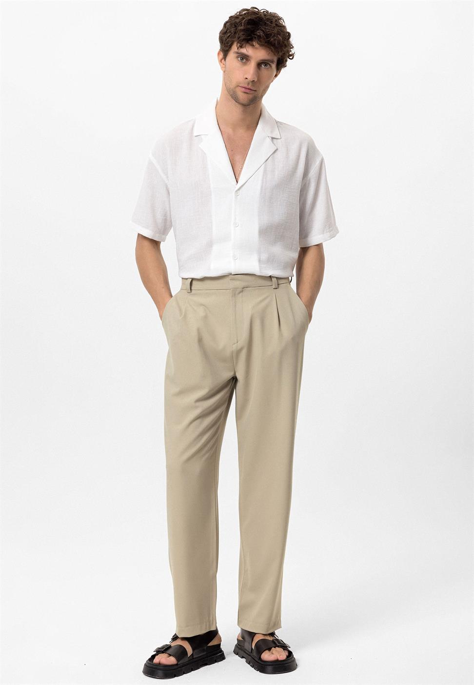 High Waist Baggy Mens Trousers