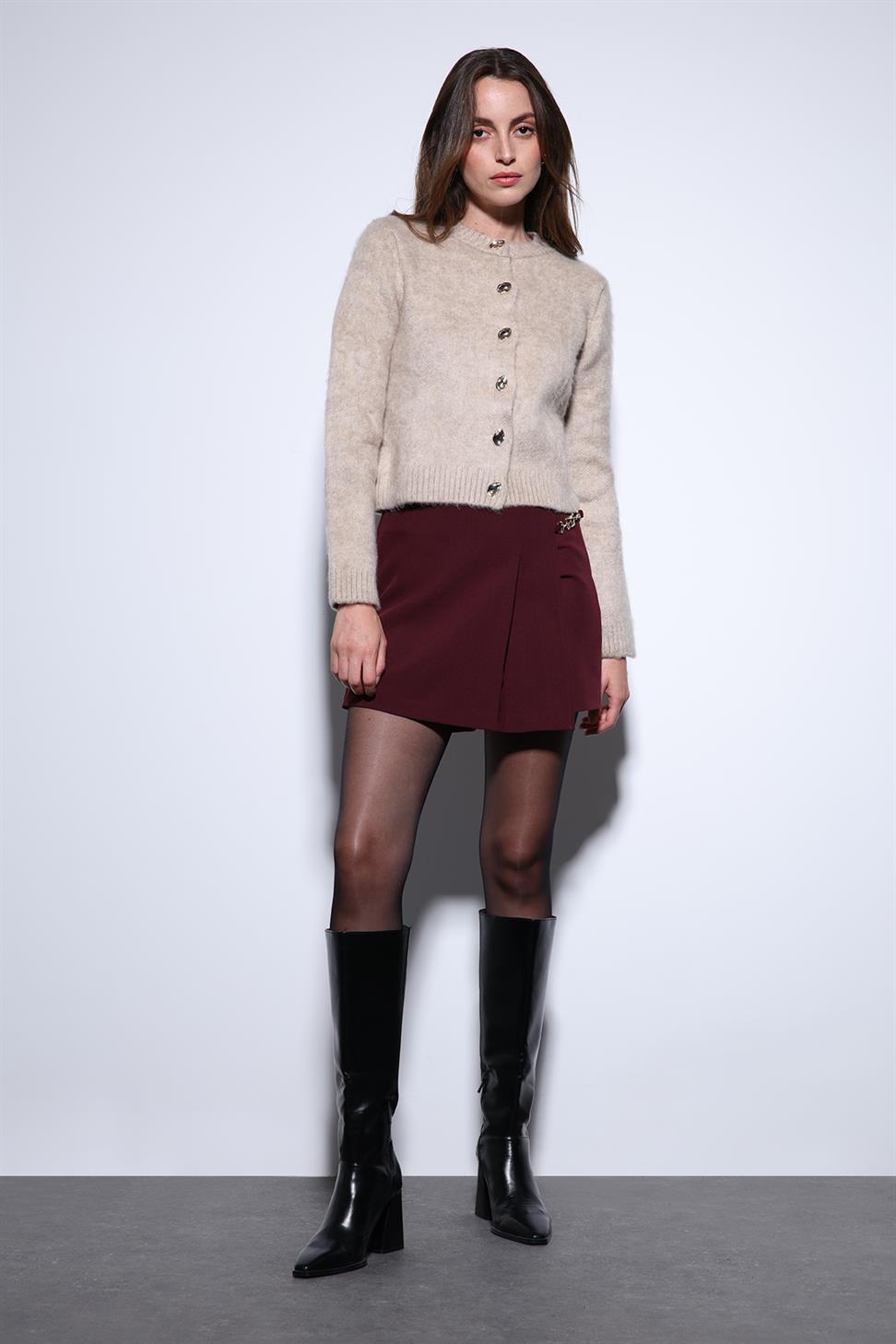 Antioch Bej Yumuşak Dokulu Kadın Hırka