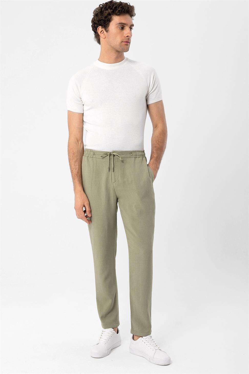 مرونة الخصر السراويل الرجالية