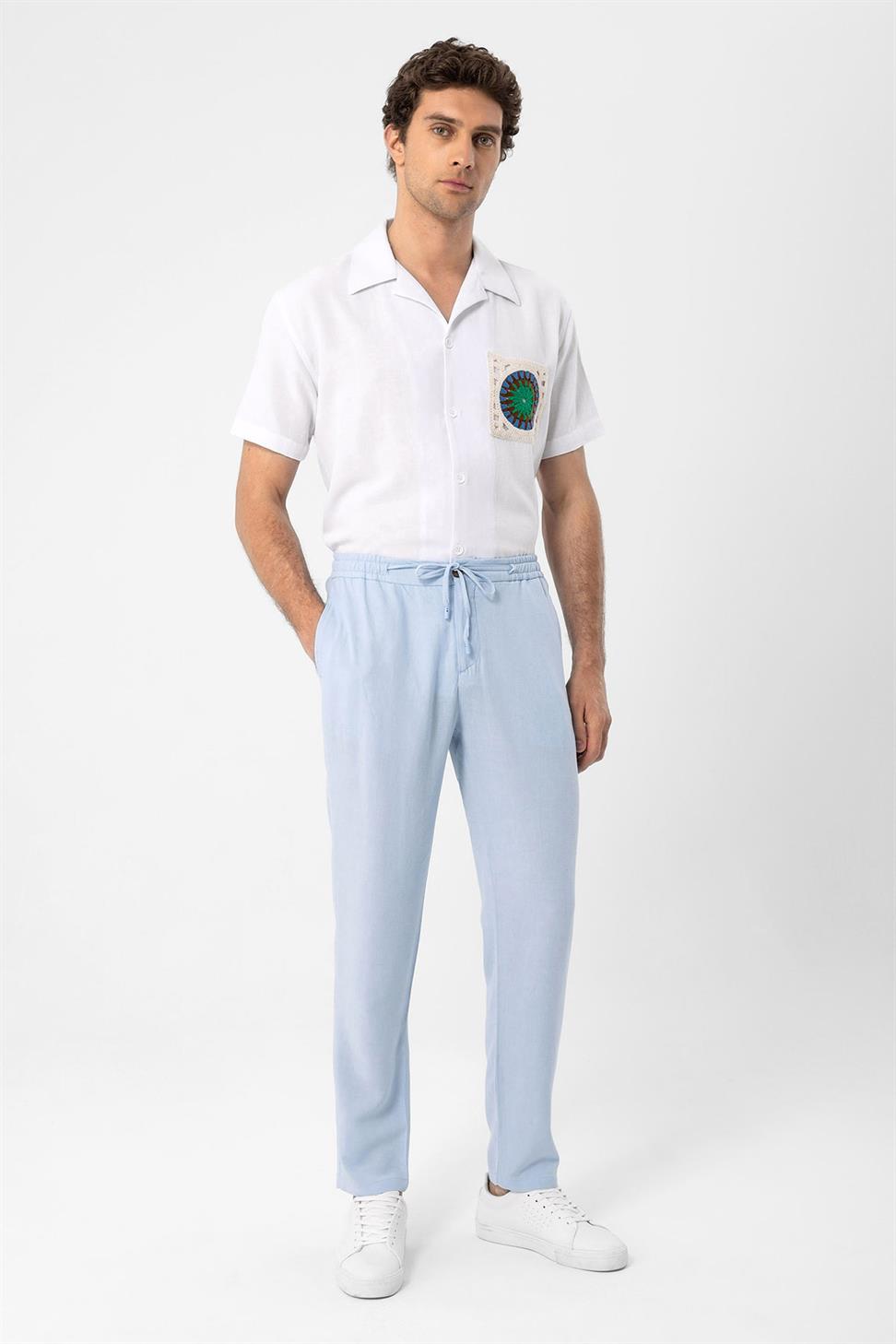 مرونة الخصر السراويل الرجالية