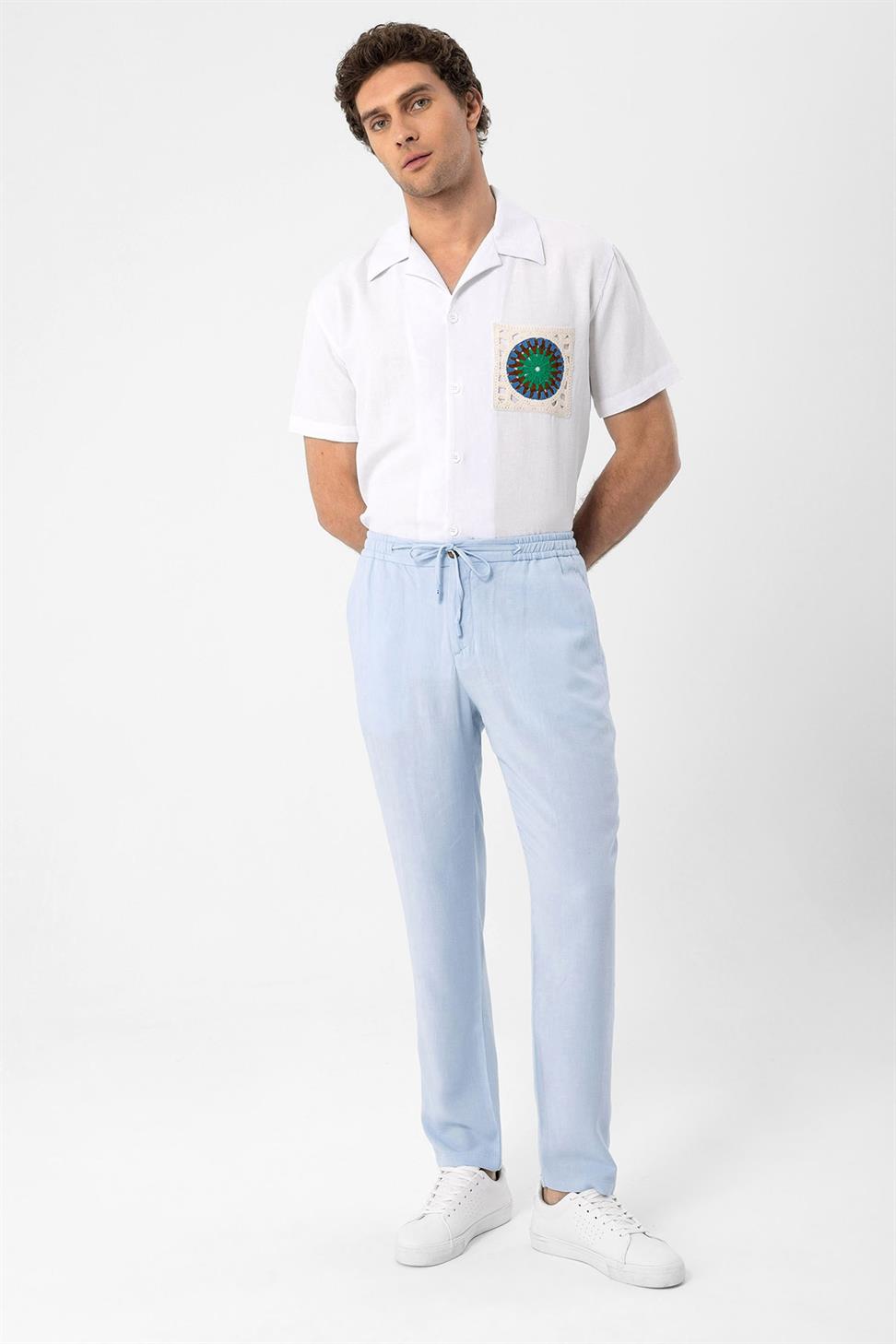 مرونة الخصر السراويل الرجالية