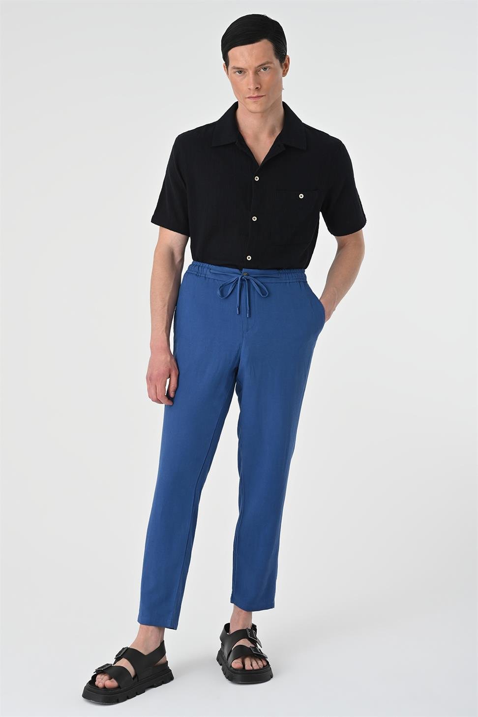 مرونة الخصر السراويل الرجالية