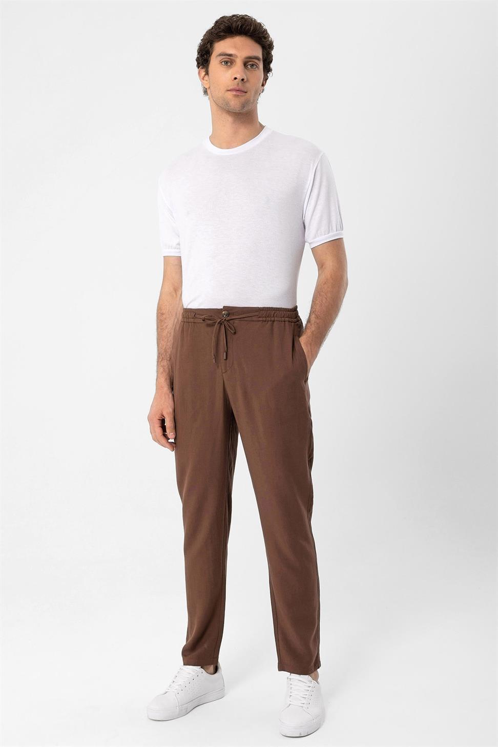 مرونة الخصر السراويل الرجالية