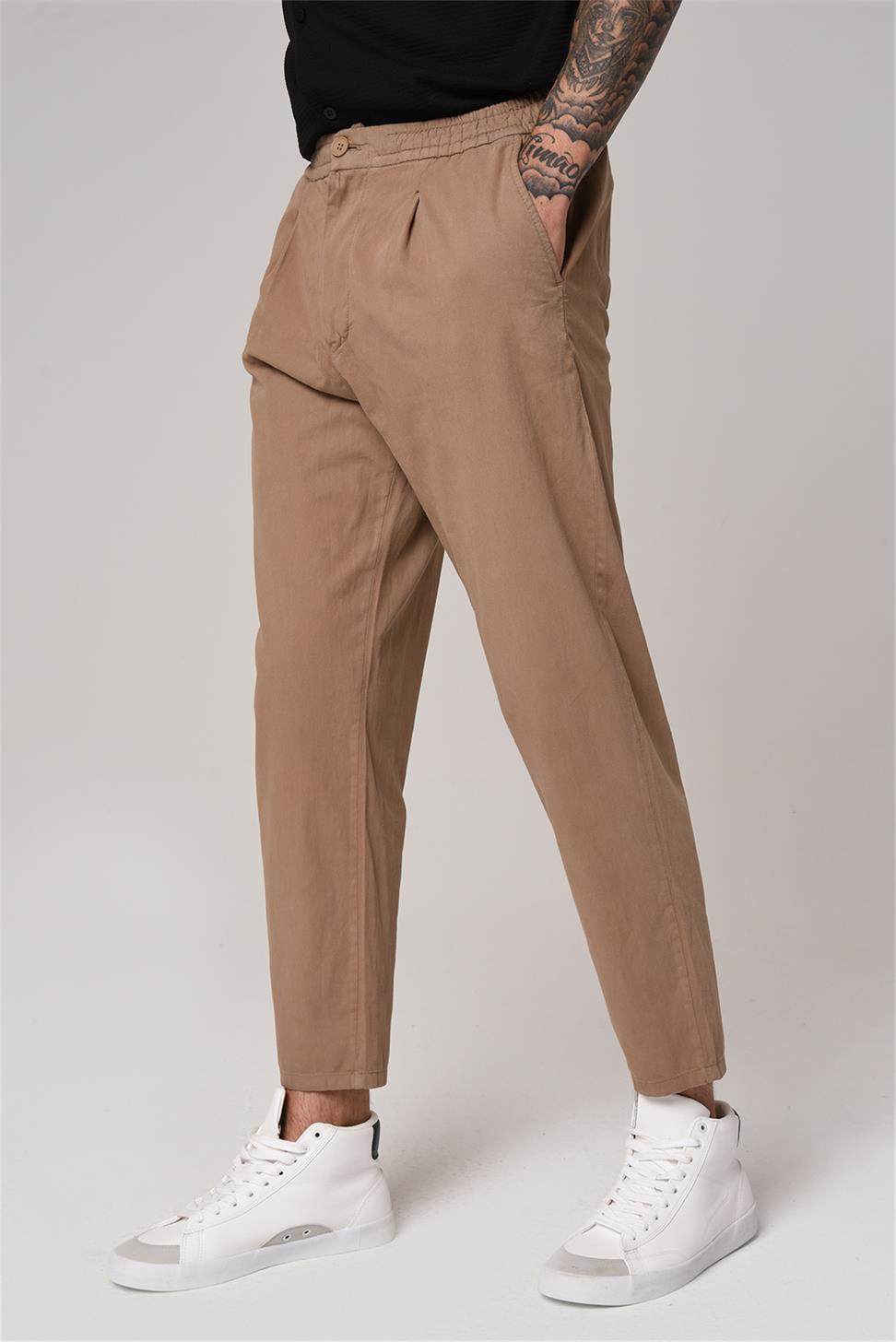 بنطال بخصر مطاطي