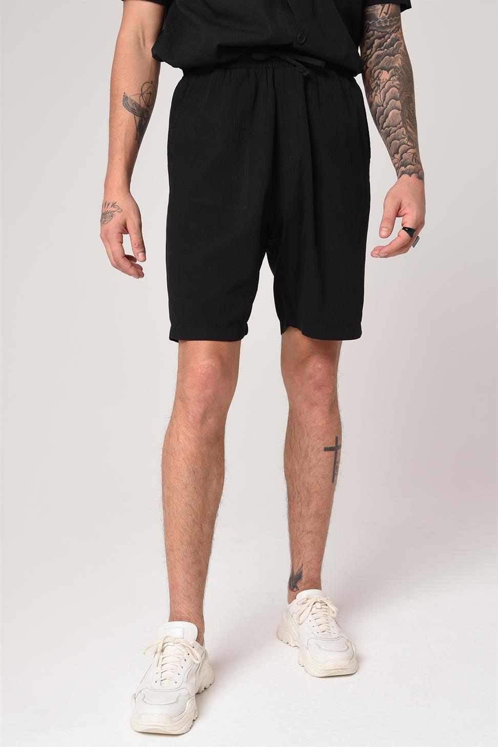 شورت بخصر مطاطي للرجال
