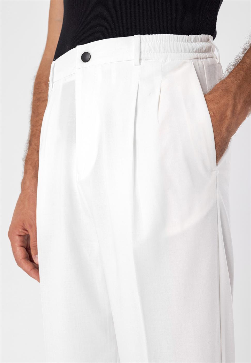 مرونة الخصر ارتفاع الخصر السراويل الرجال مطوي