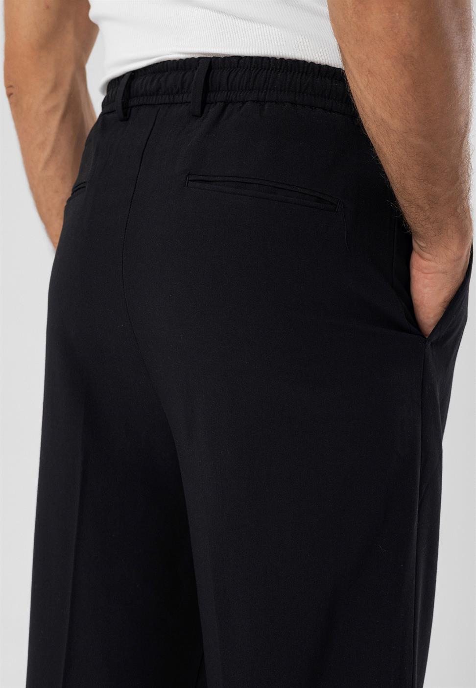 مرونة الخصر ارتفاع الخصر السراويل الرجال مطوي