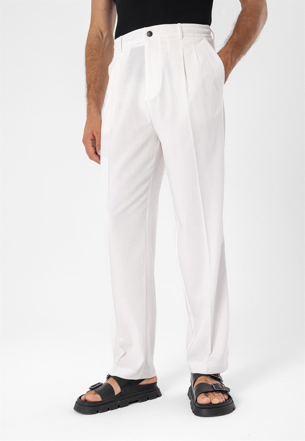 مرونة الخصر ارتفاع الخصر السراويل الرجال مطوي