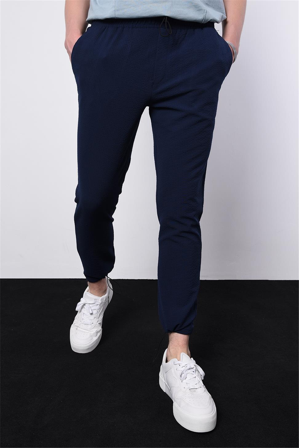 بنطال رياضي مرن بخصر وساق