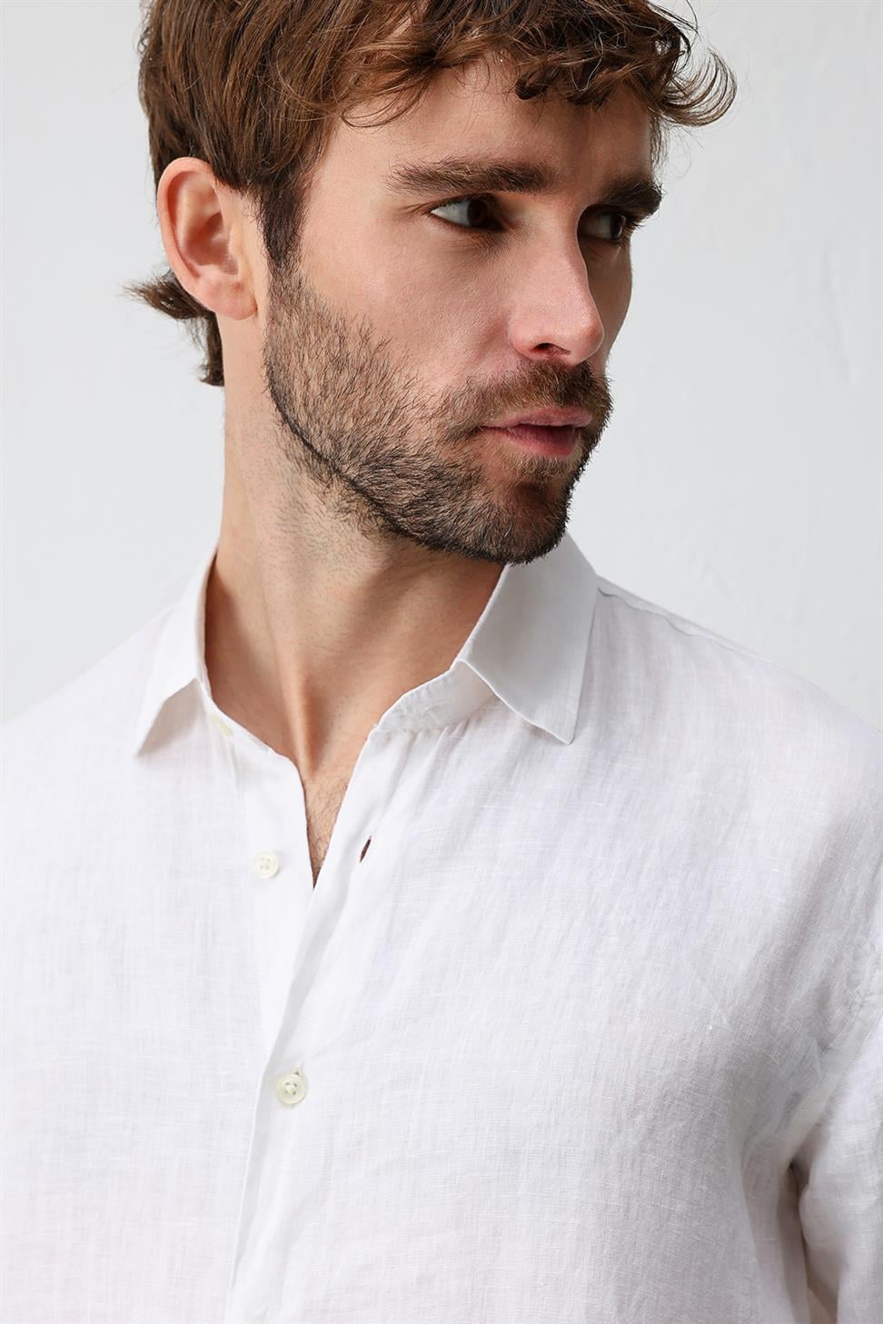 100% Linen Relax Fit Mens Shirt