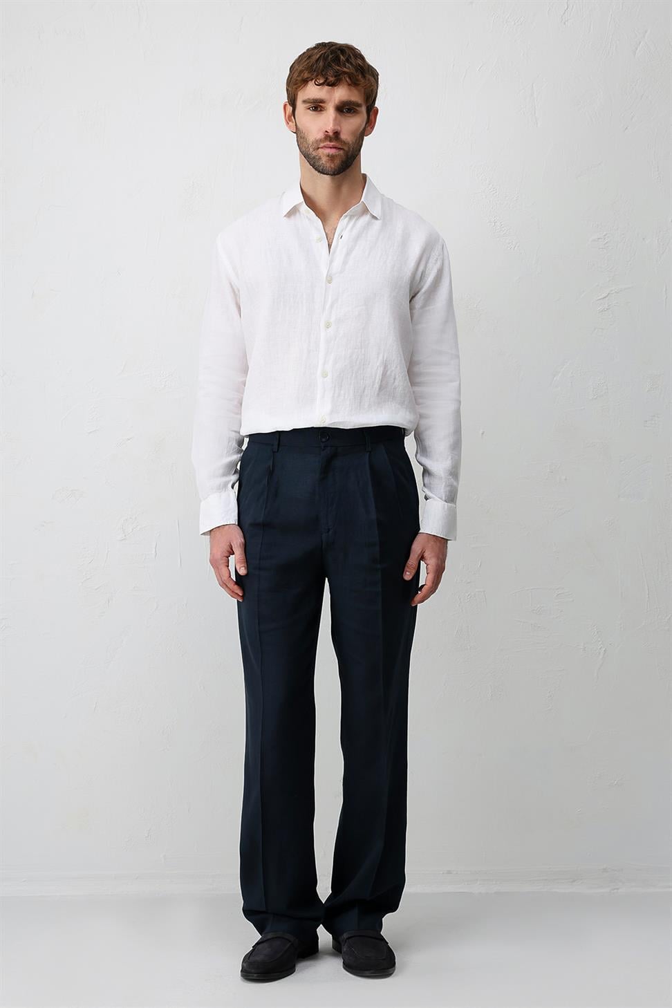 100% Linen Relax Fit Mens Shirt