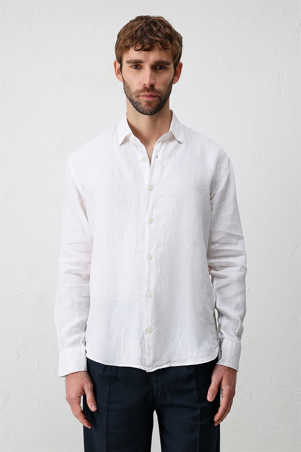 100% Linen Relax Fit Mens Shirt