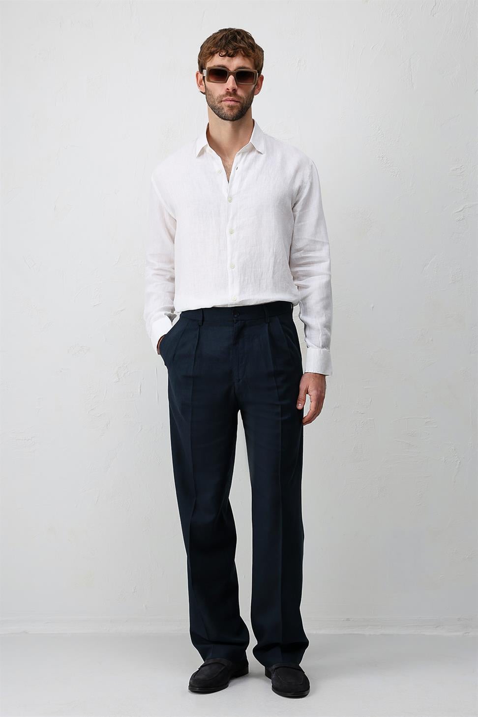 100% Linen Relax Fit Mens Shirt