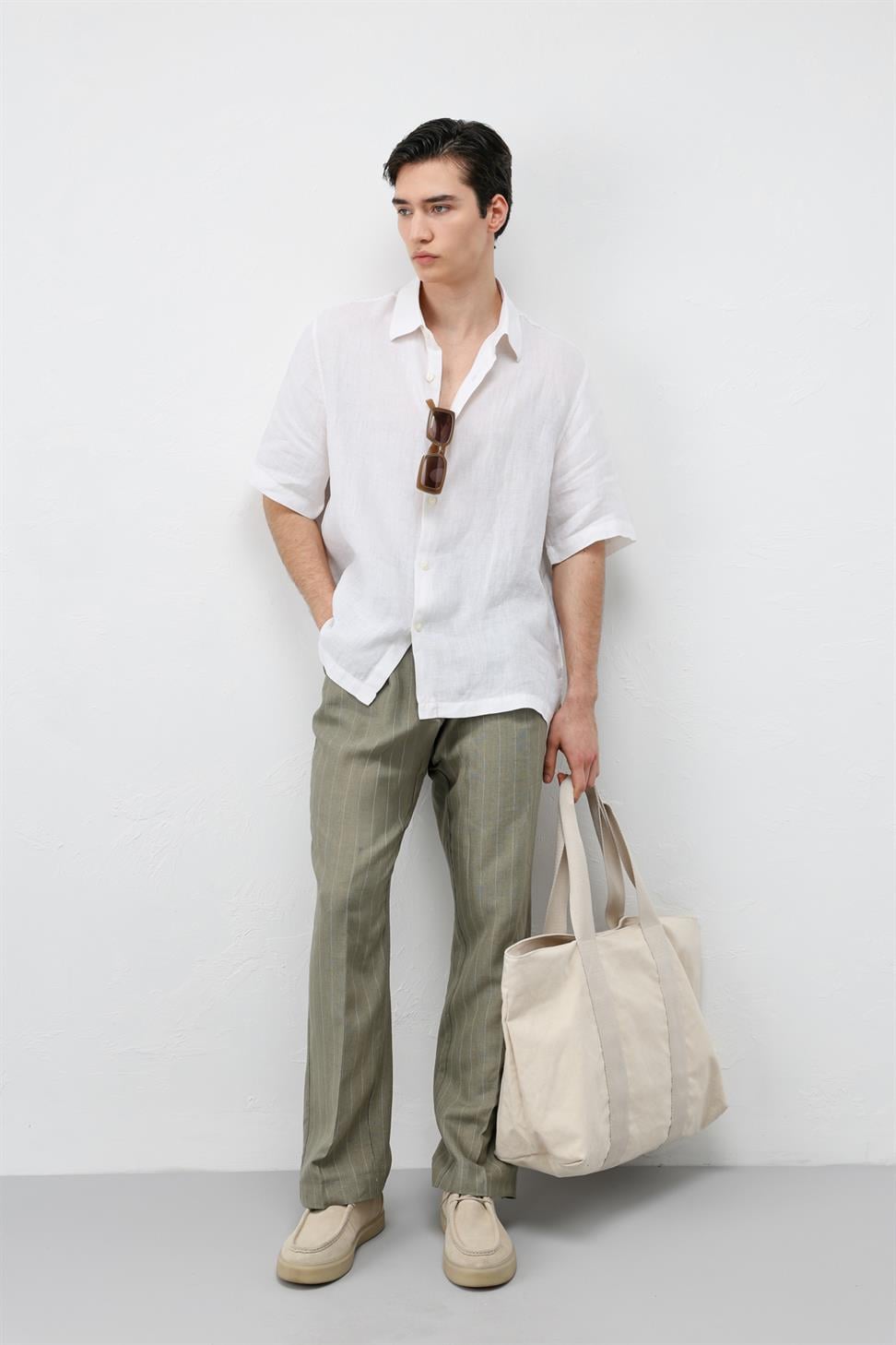 100% Linen Relaxed Mens Shirt