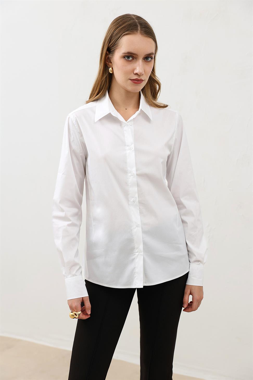 Basic Slim Fit Womens Shirt