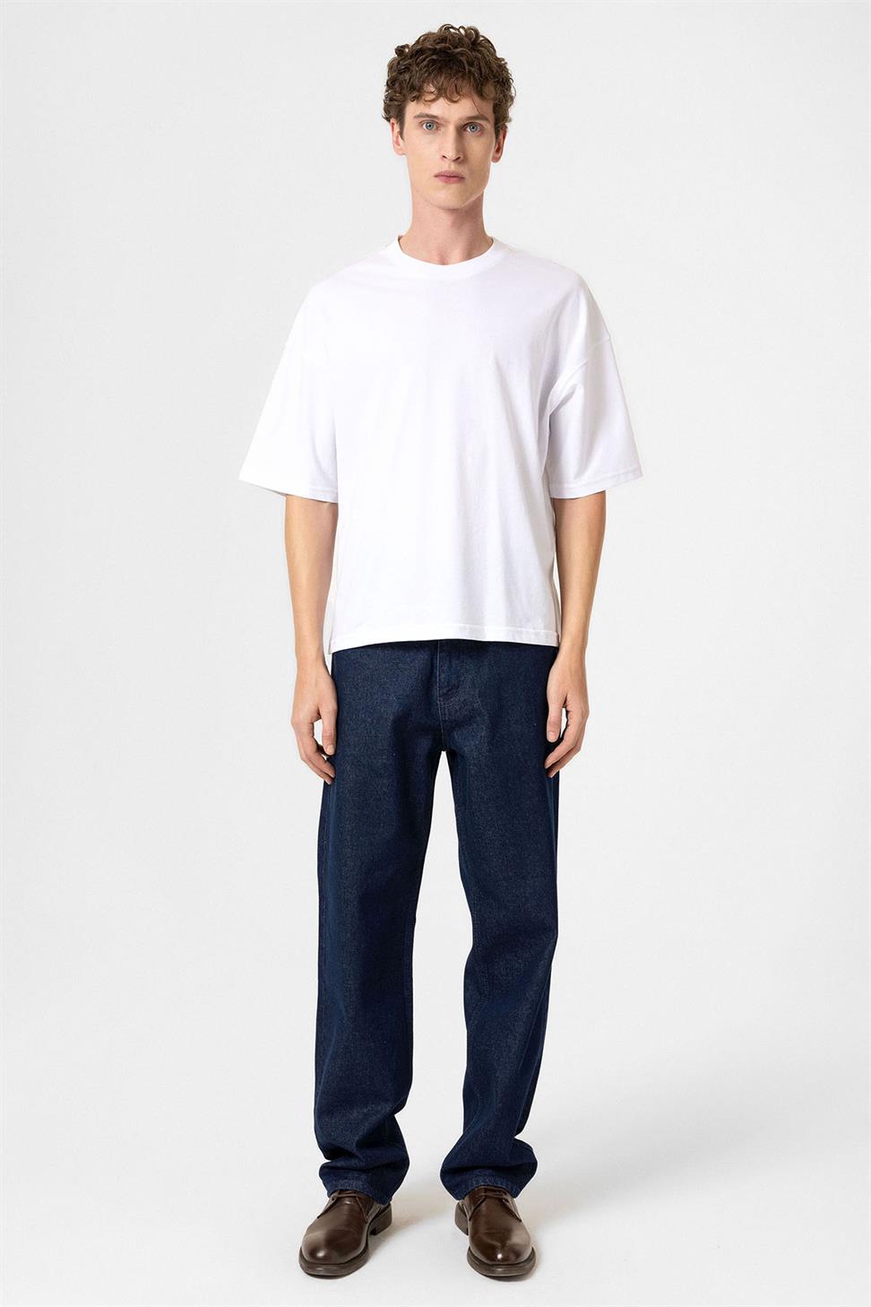 Antioch Beyaz Crop Fit Erkek T-Shirt