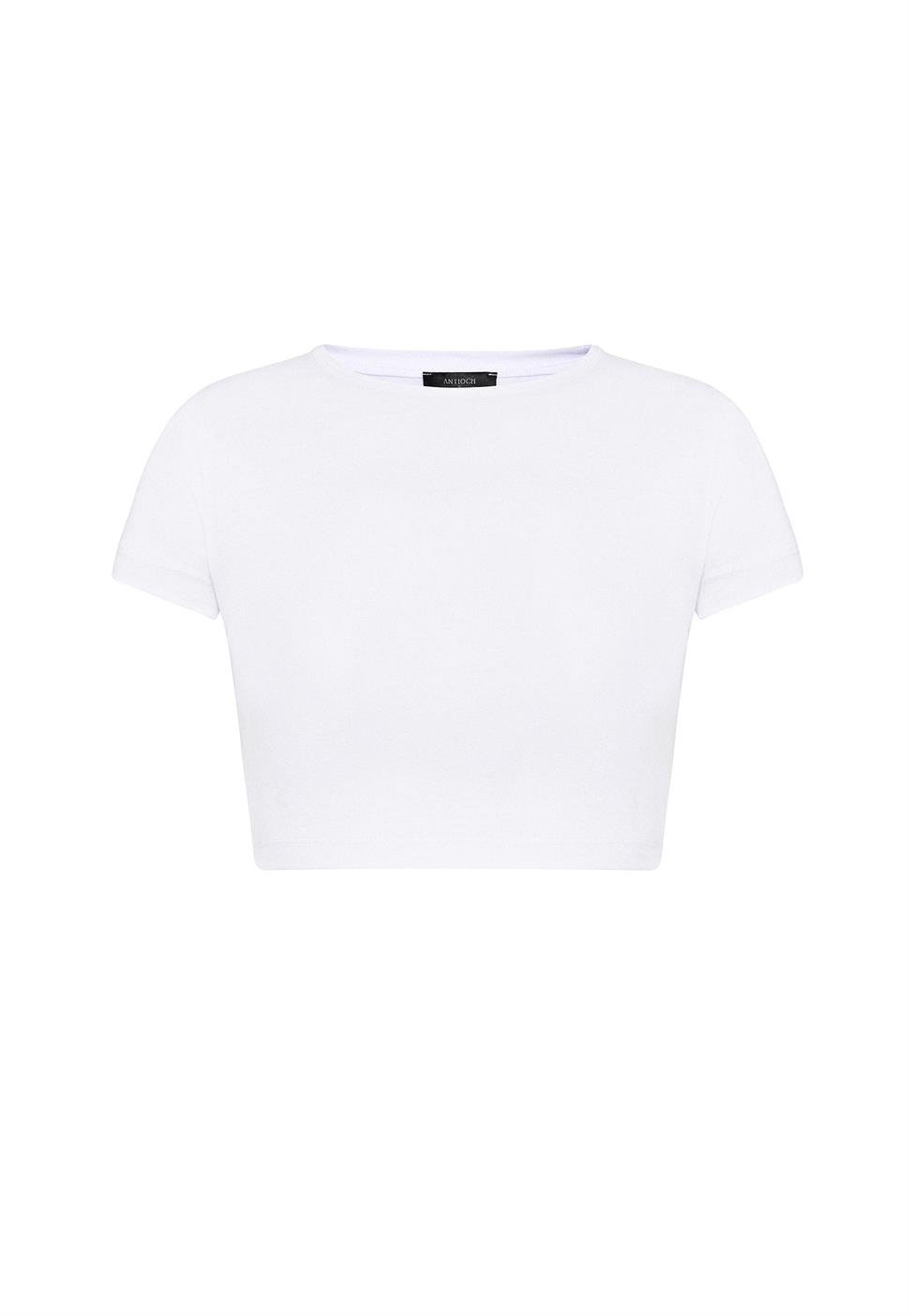 Antioch Beyaz Crop Kadın T-Shirt