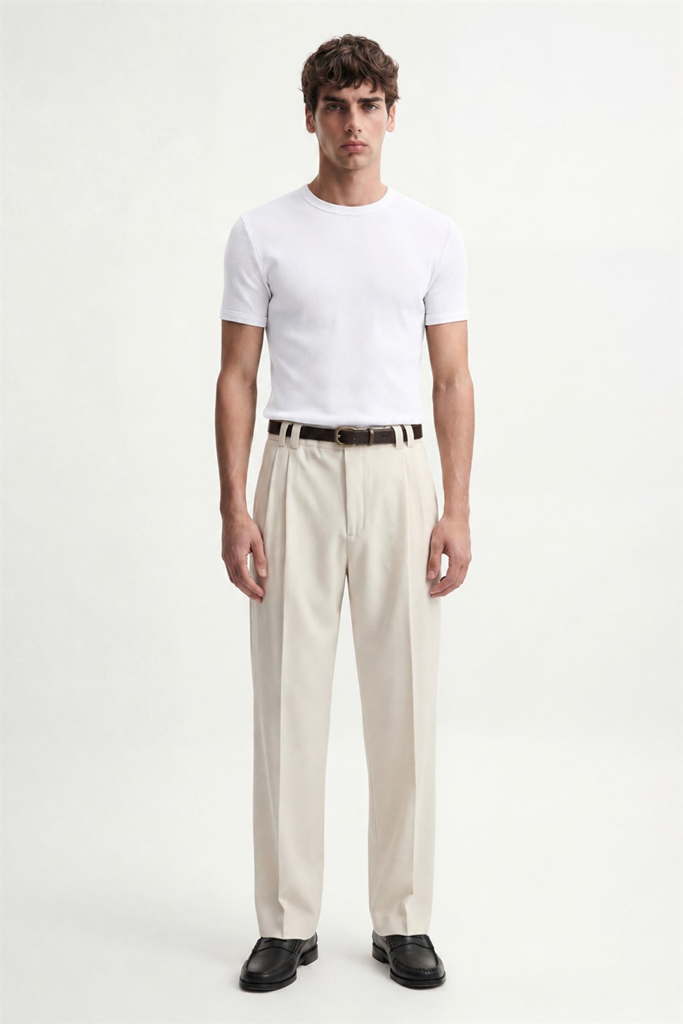 Antioch Beyaz Dokulu Erkek T-Shirt