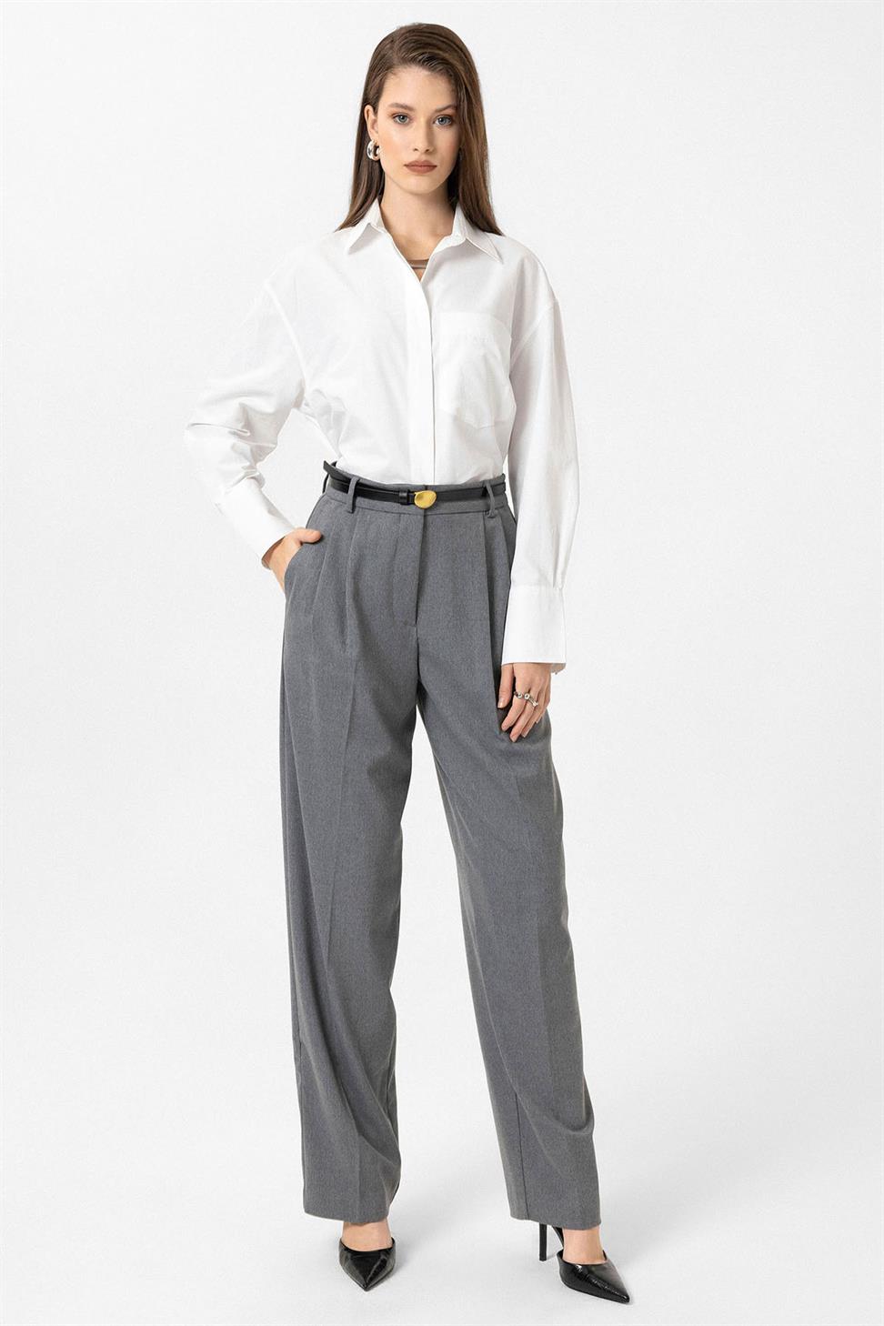 Antioch Beyaz Kadın Basic Poplin Gömlek