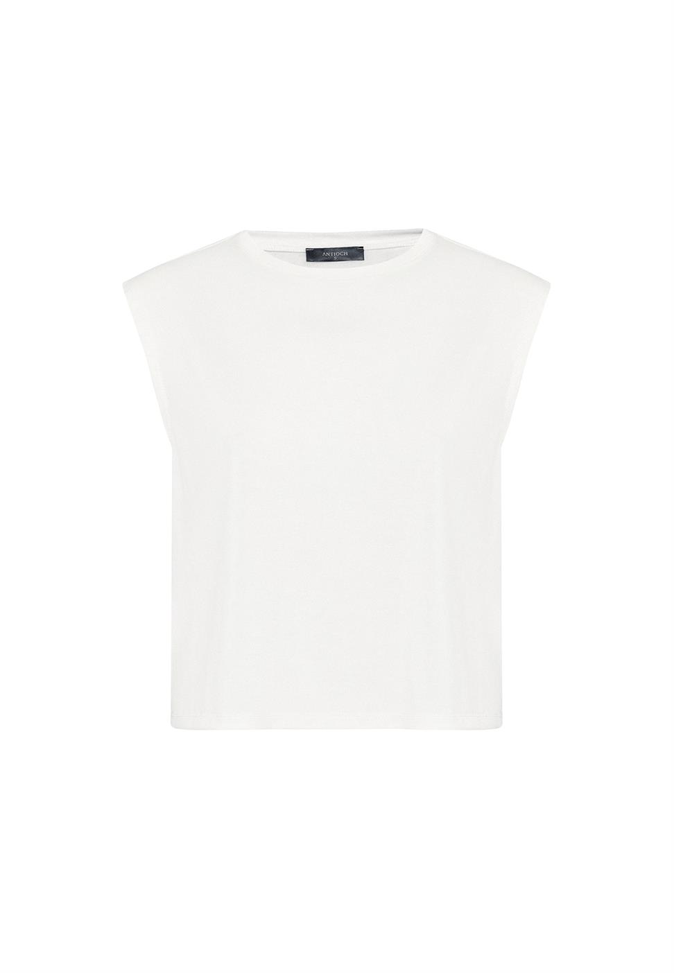 Antioch Beyaz Modal Kumaş Kadın T-Shirt