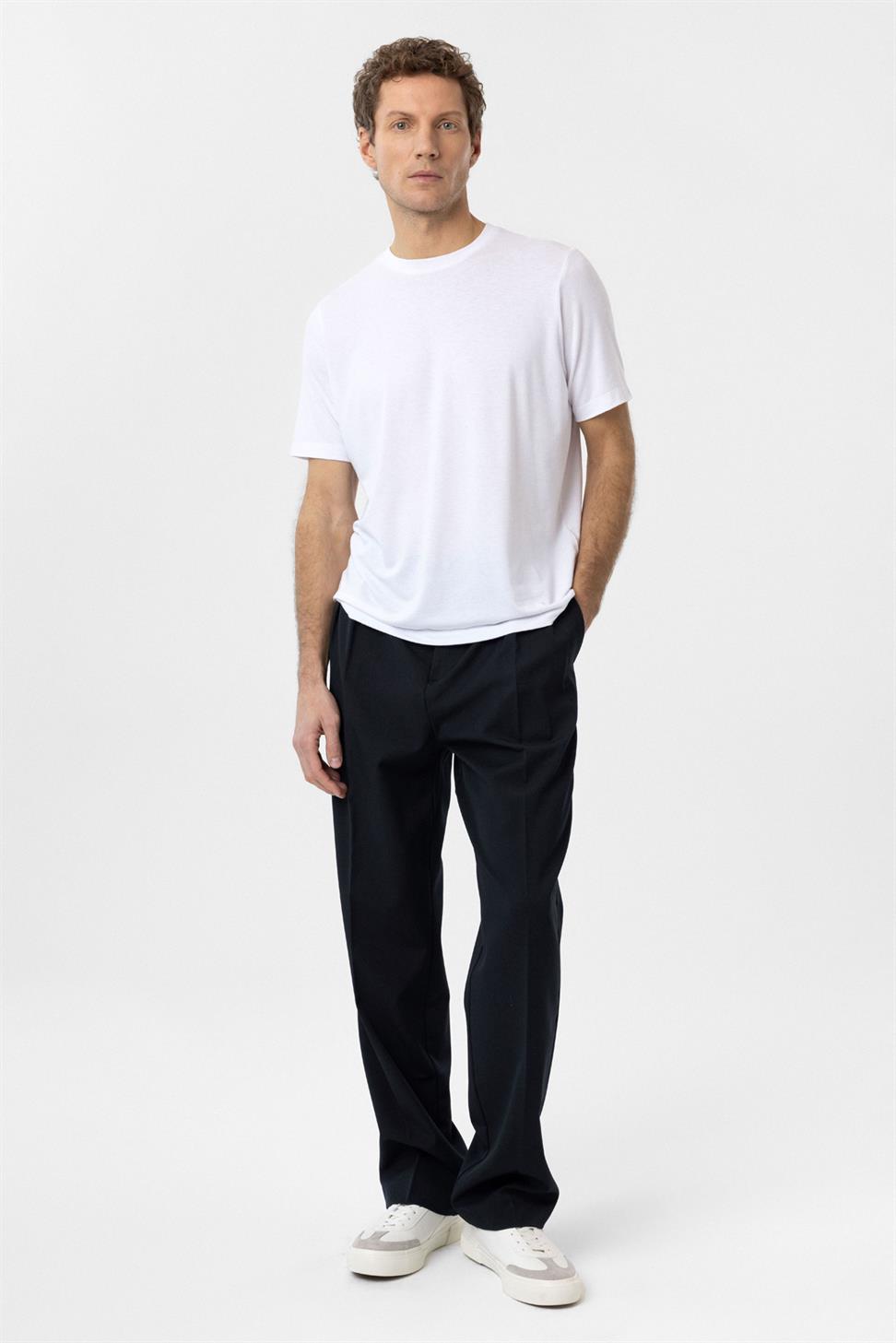 Antioch Beyaz Regular Fit Basic Erkek T-Shirt