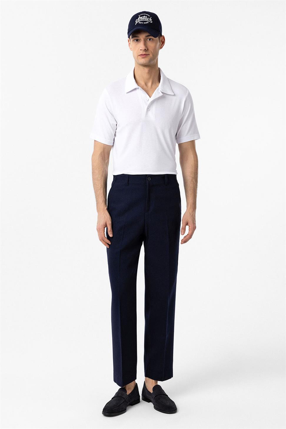 Antioch Beyaz Regular Fit Polo Yaka Erkek T-Shirt