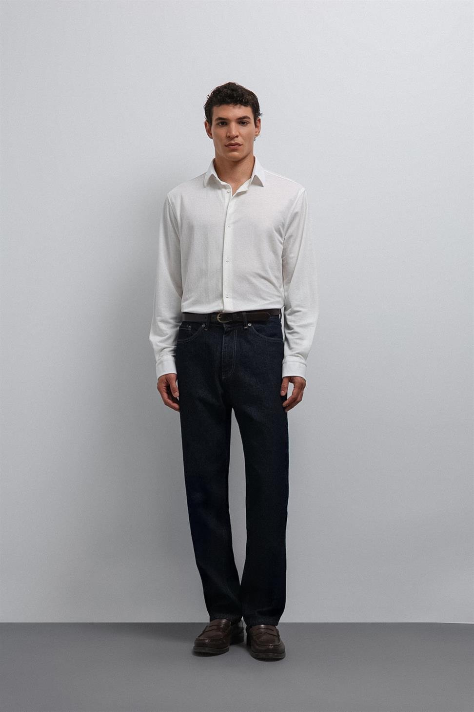 Antioch Beyaz Relax Fit Erkek Gömlek