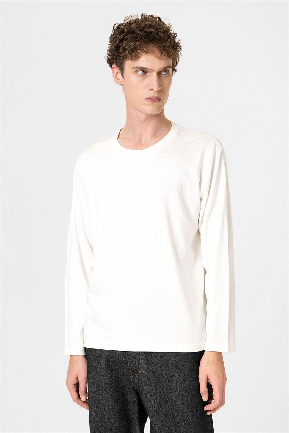 Antioch Beyaz Relaxed Fit Basic Erkek T-Shirt