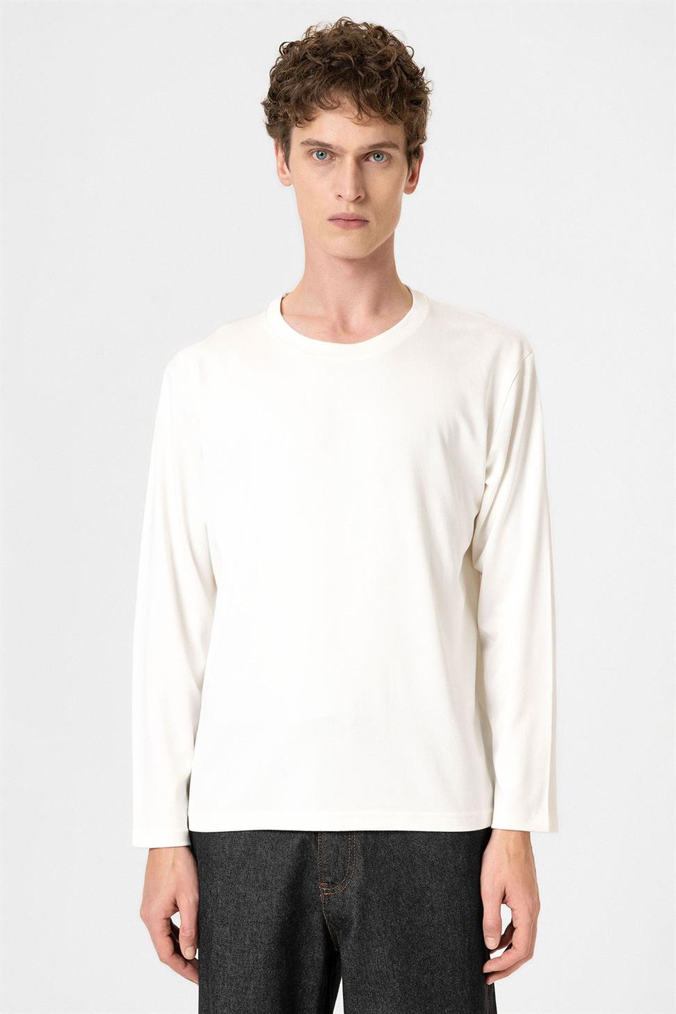 Antioch Beyaz Relaxed Fit Basic Erkek T-Shirt