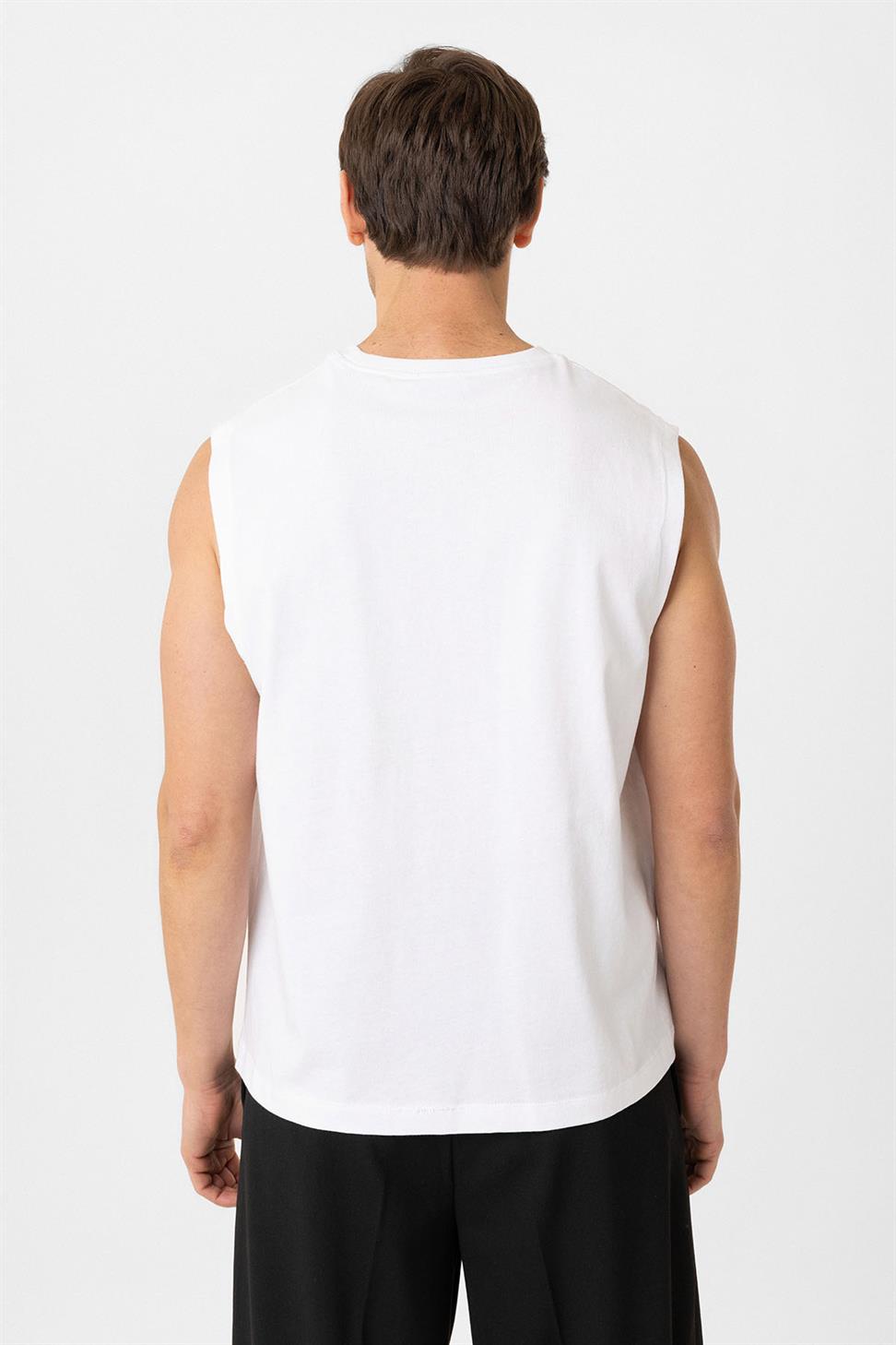 Antioch Beyaz Relaxed Fit Erkek Atlet