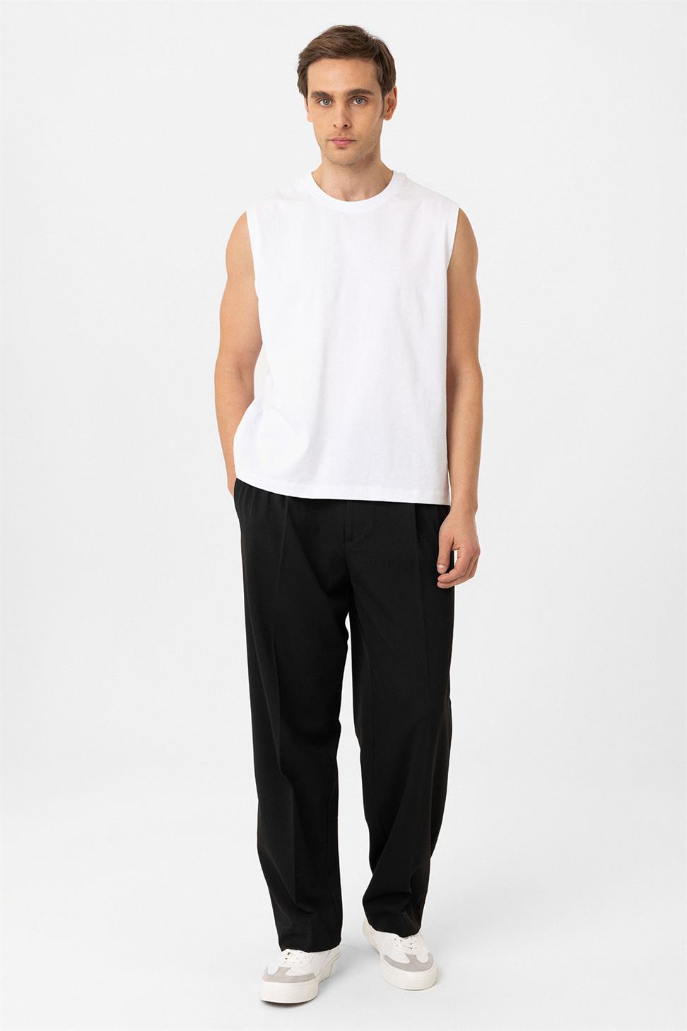 Antioch Beyaz Relaxed Fit Erkek Atlet