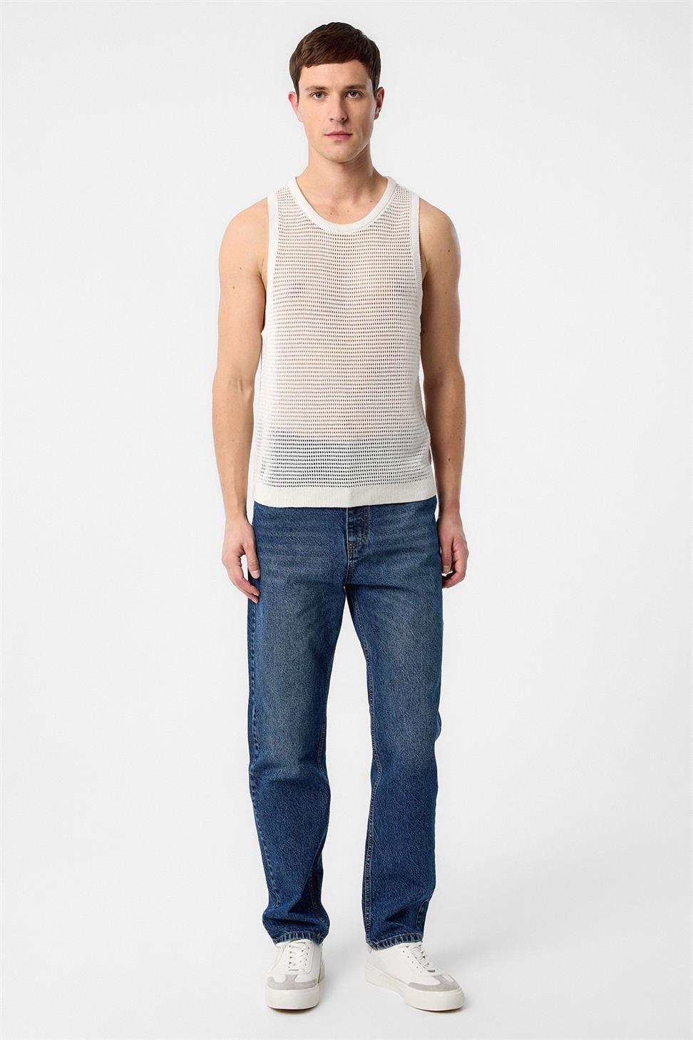 Antioch Beyaz Triko Erkek Atlet