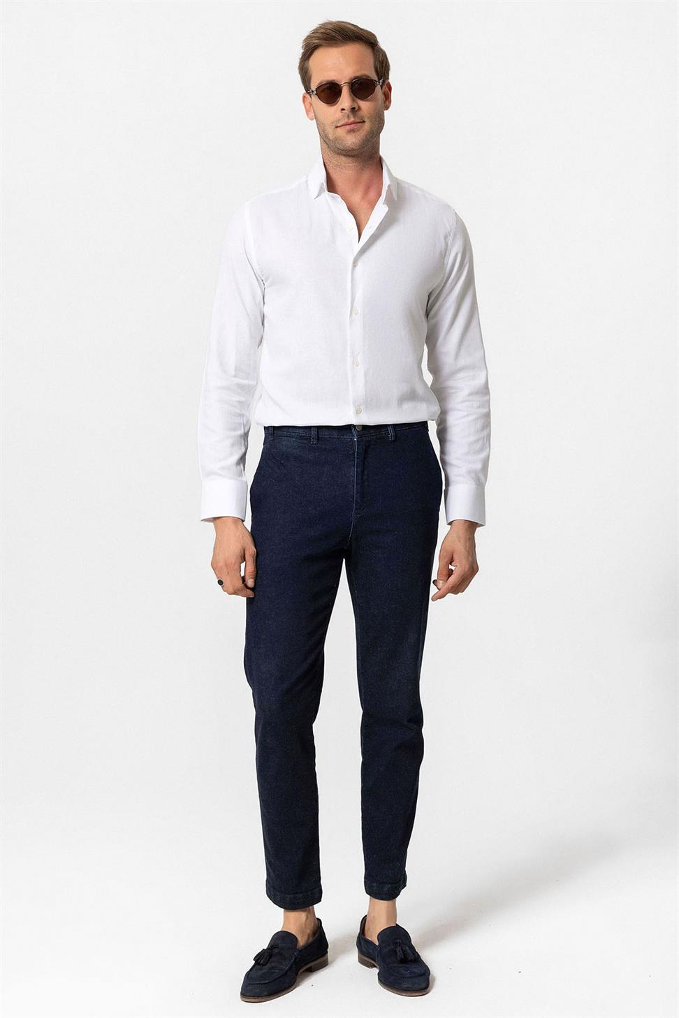 قميص رجالي بأكمام طويلة ضيقة ضيقة للرجال