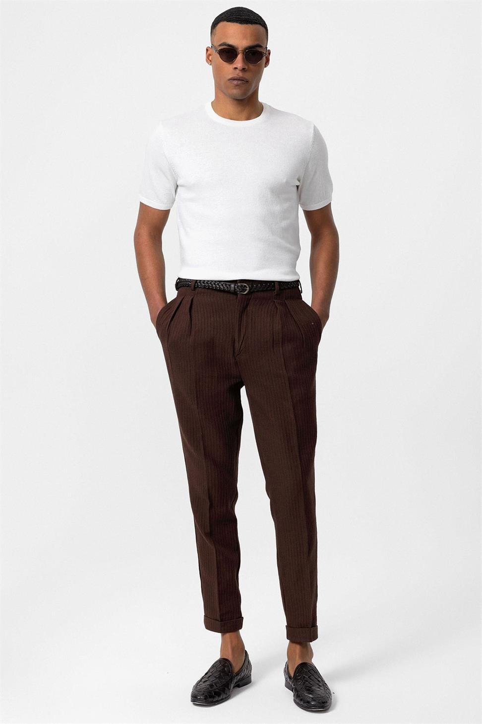 طاقم الرقبة تي شيرت تريكو للرجال