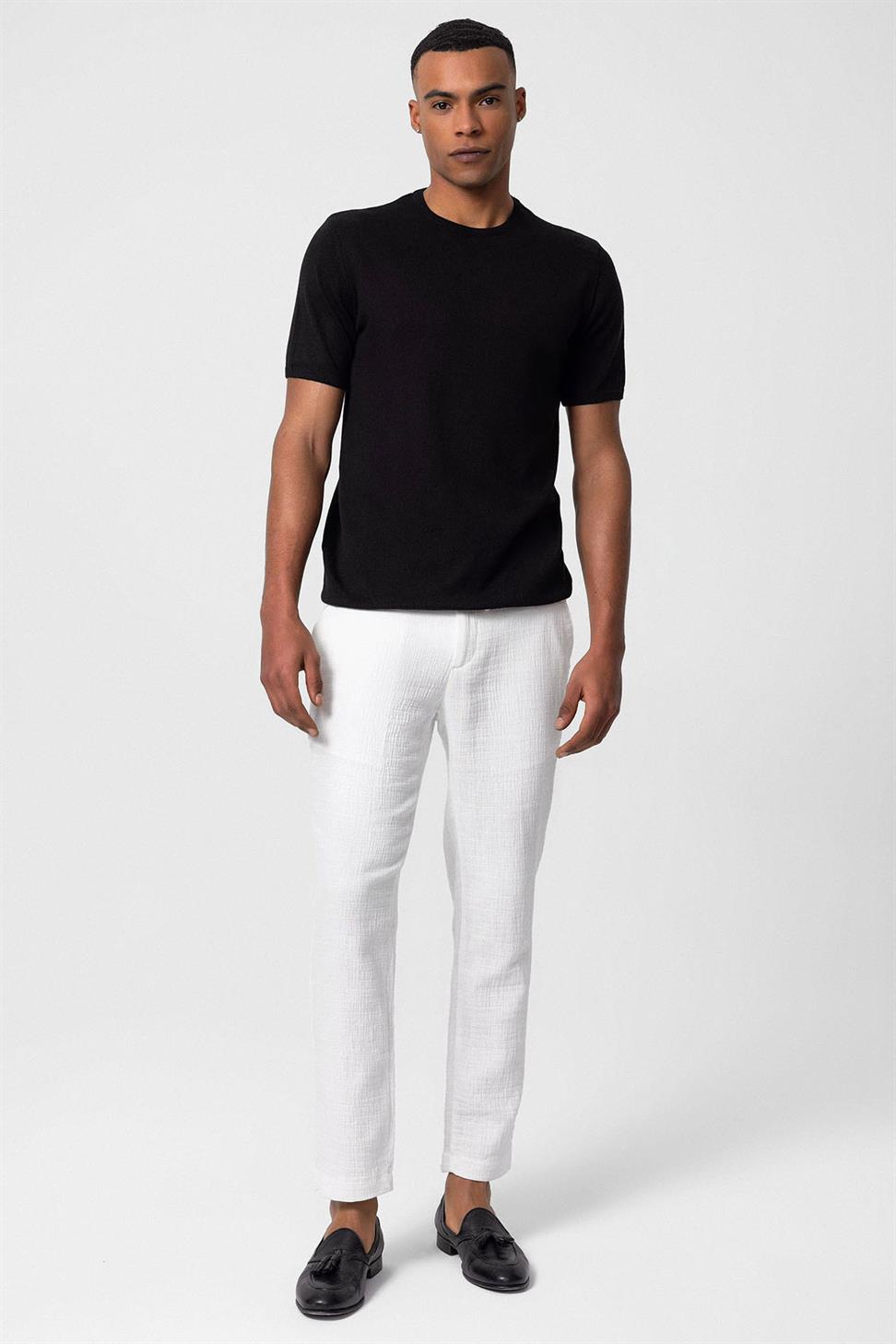 طاقم الرقبة تي شيرت تريكو للرجال