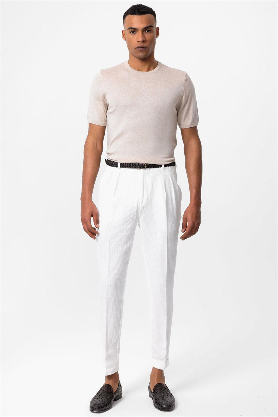 طاقم الرقبة تي شيرت تريكو للرجال