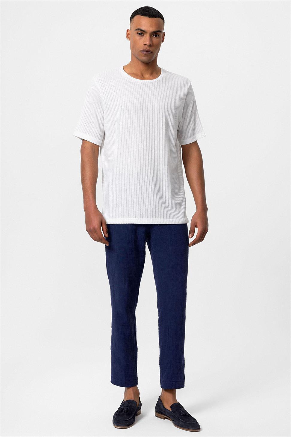 طاقم الرقبة مضلع تي شيرت للرجال