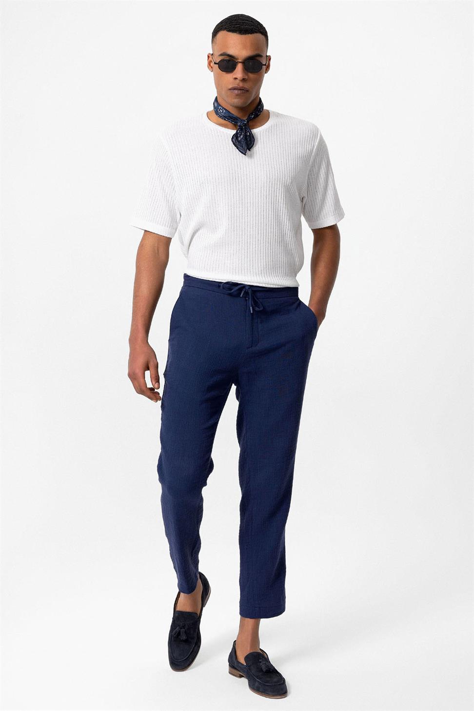 طاقم الرقبة مضلع تي شيرت للرجال