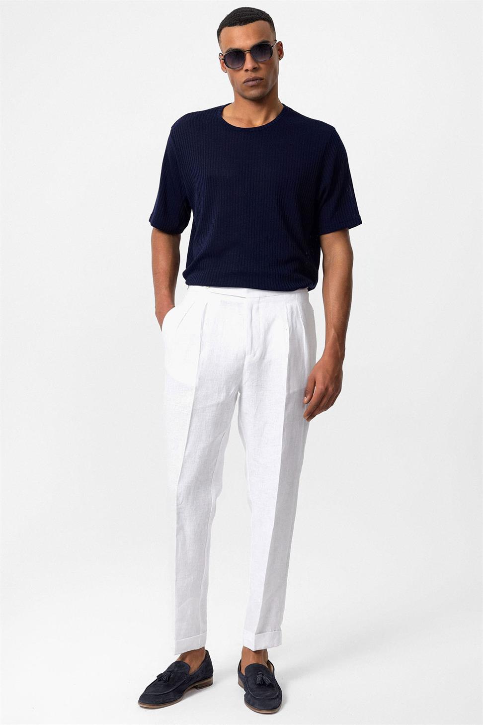 طاقم الرقبة مضلع تي شيرت للرجال