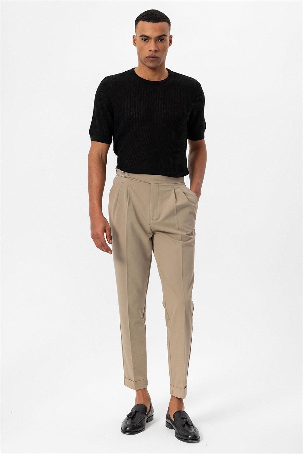 طاقم الرقبة محبوك تريكو تي شيرت الرجال