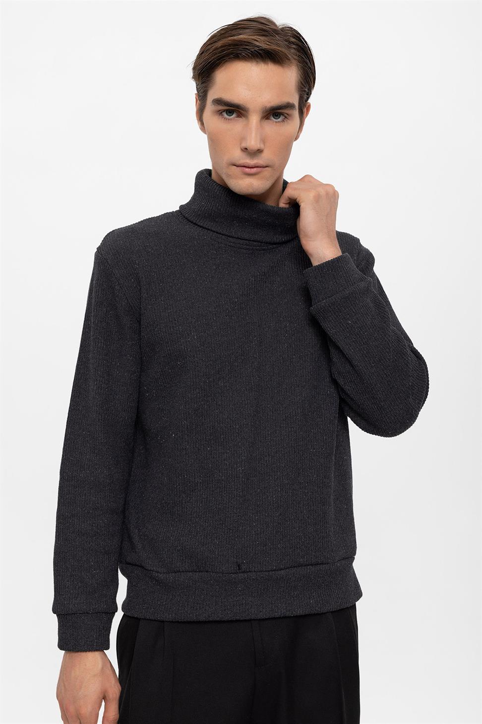 سترة الياقة المدورة للرجال