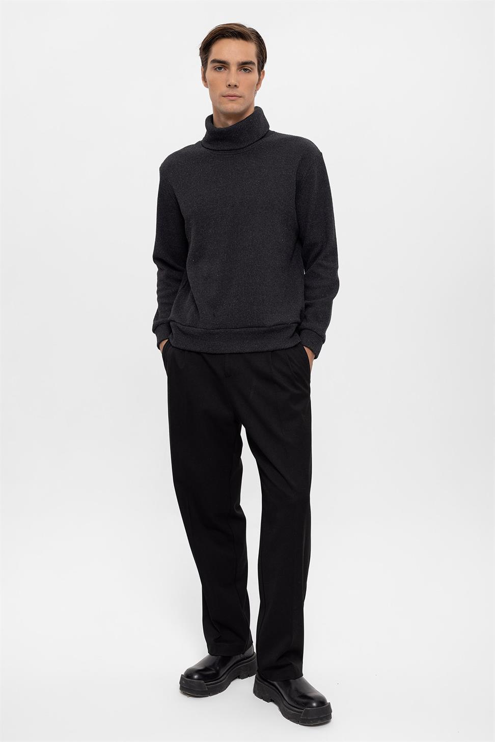 سترة الياقة المدورة للرجال