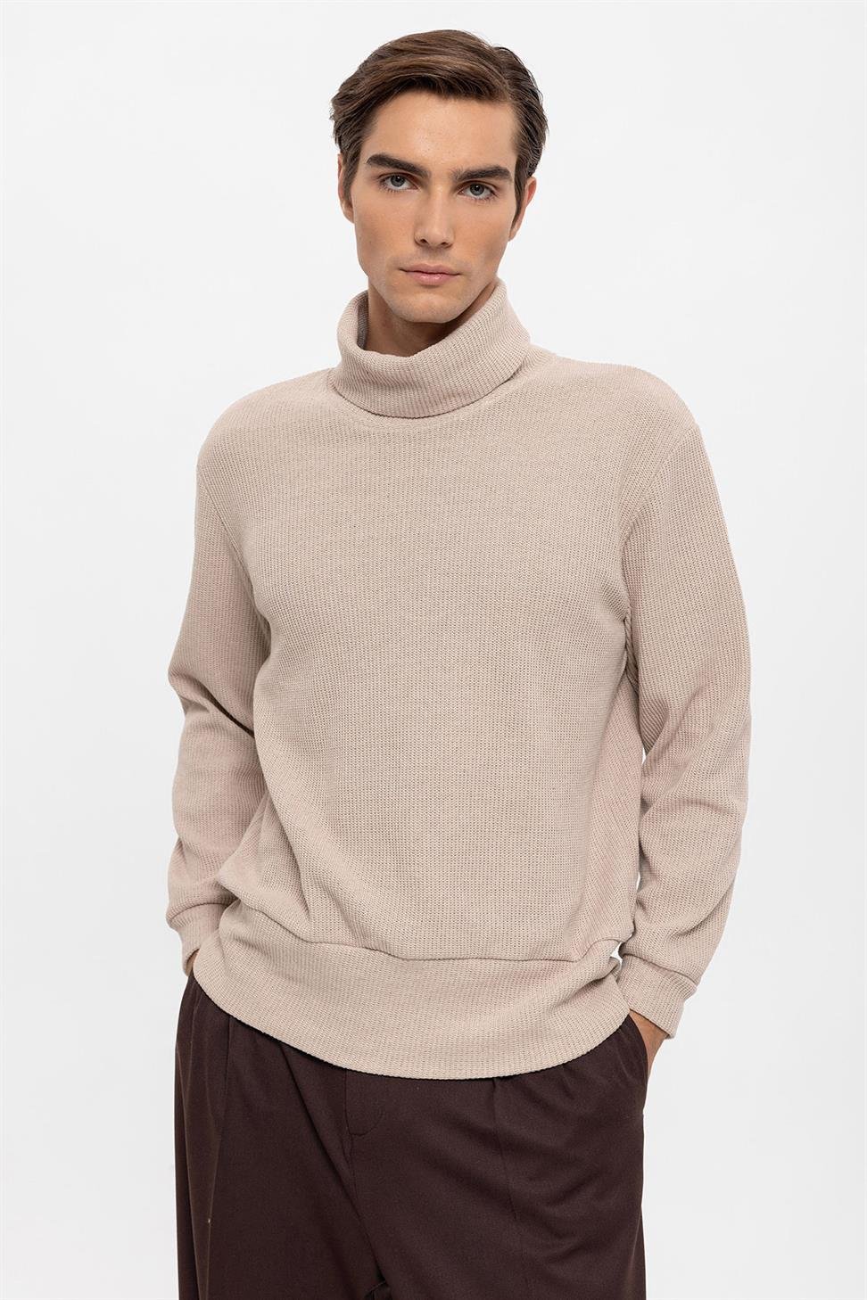 سترة الياقة المدورة للرجال