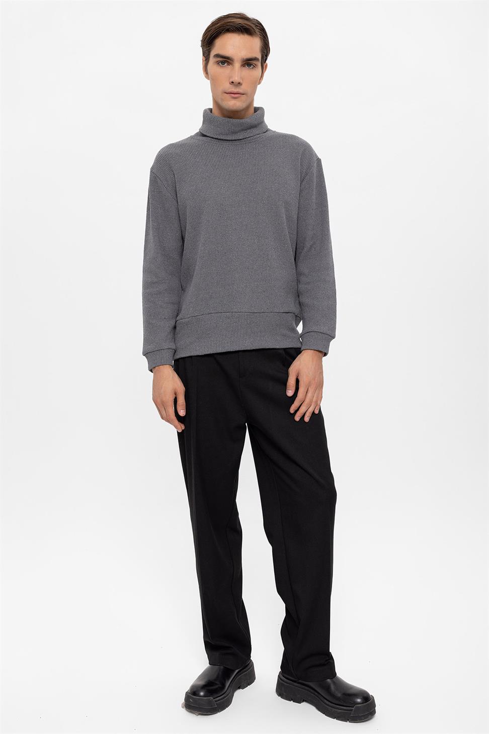 سترة الياقة المدورة للرجال